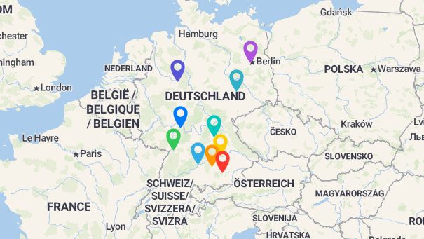 Map of company locations