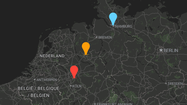 Map of company locations