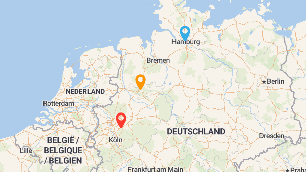 Map of company locations