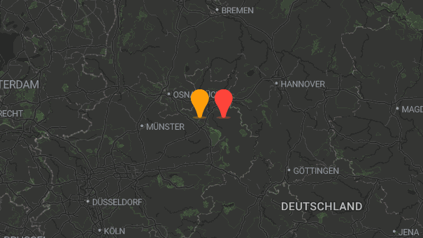 Map of company locations