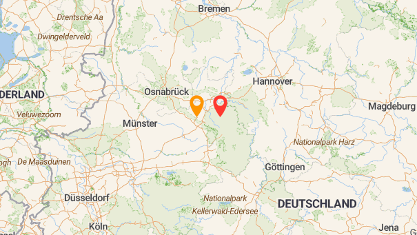 Map of company locations