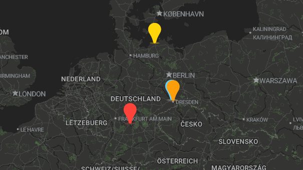 Map of company locations