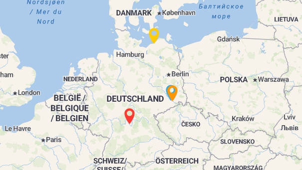 Map of company locations