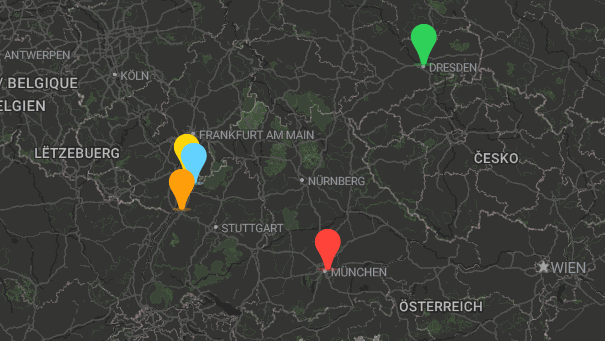 Map of company locations