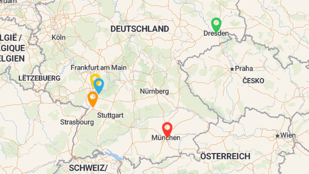 Map of company locations