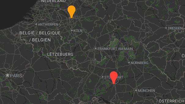 Map of company locations