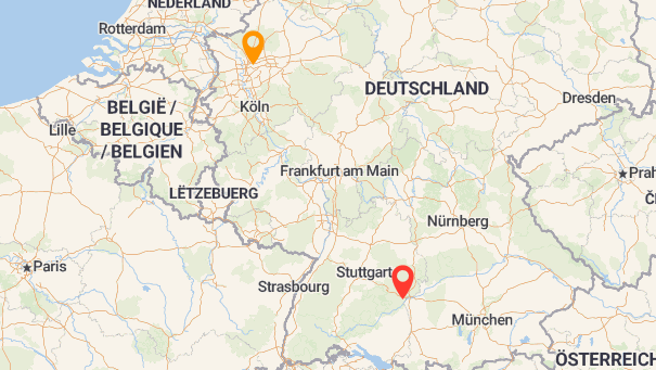 Map of company locations