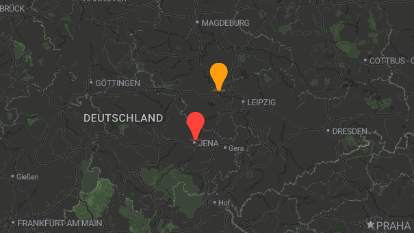 Map of company locations