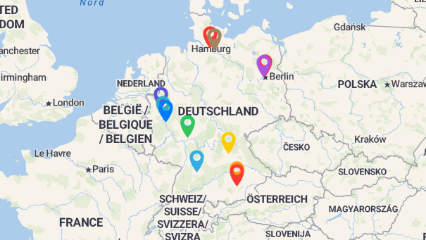 Map of company locations