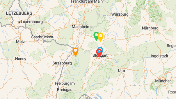 Map of company locations