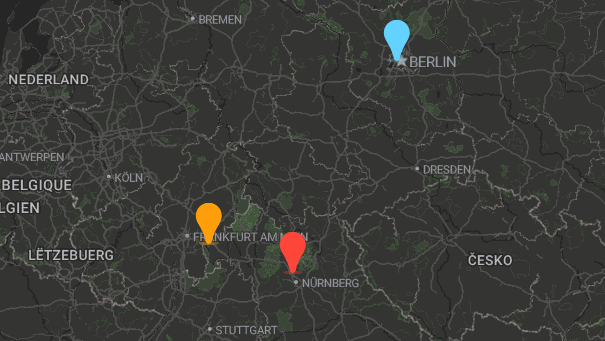 Map of company locations
