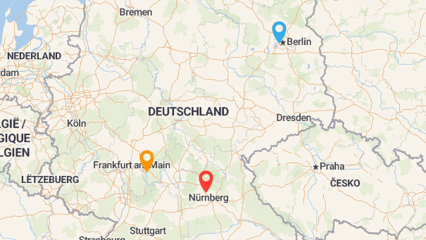 Map of company locations