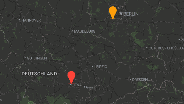 Map of company locations