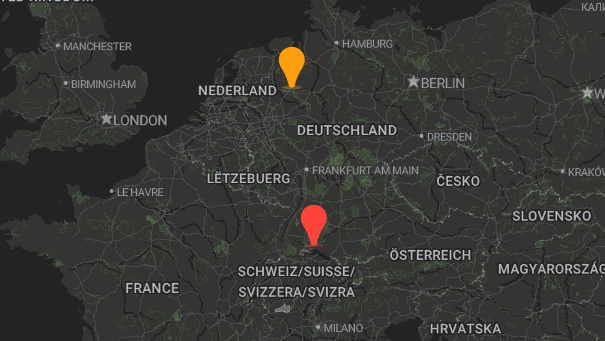 Map of company locations