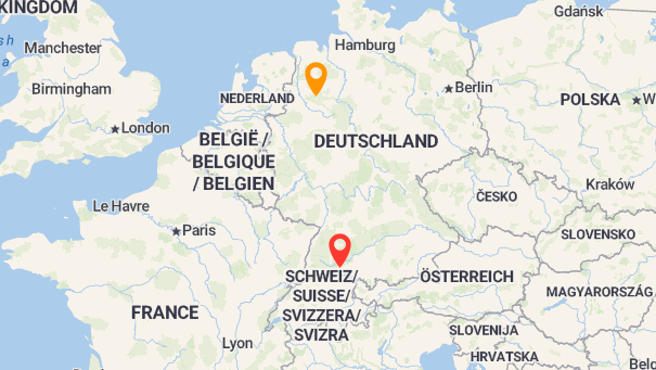 Map of company locations