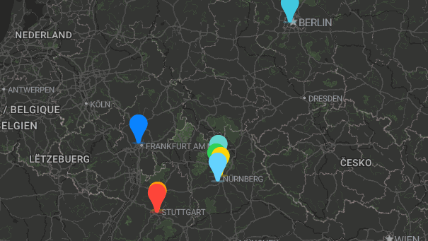 Map of company locations