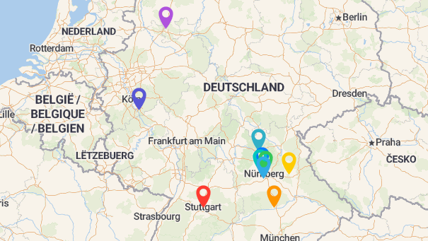 Map of company locations