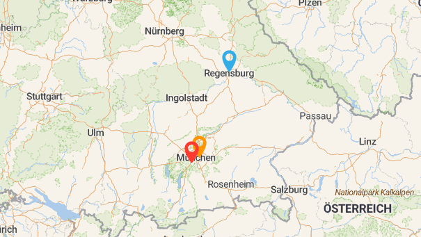 Map of company locations