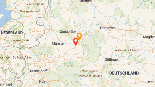Map of company locations