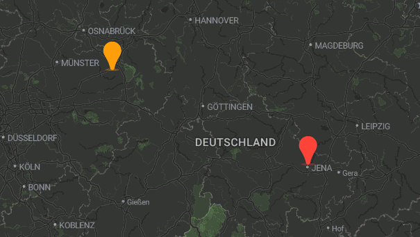 Map of company locations