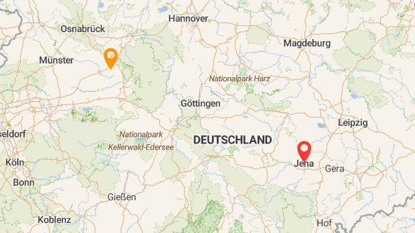 Map of company locations