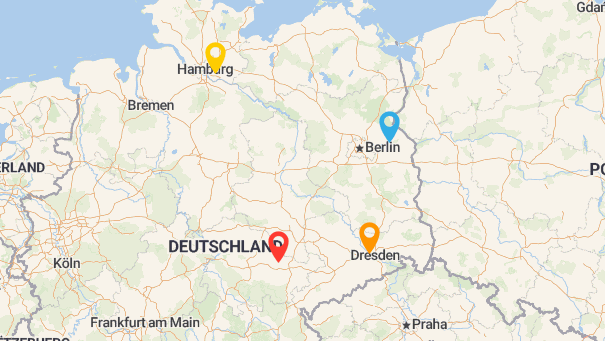Map of company locations