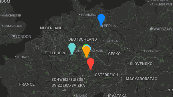 Map of company locations