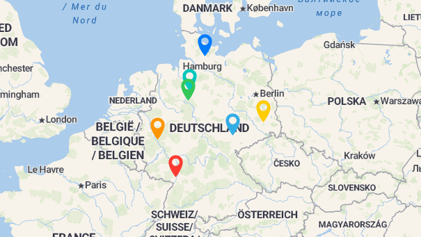 Map of company locations