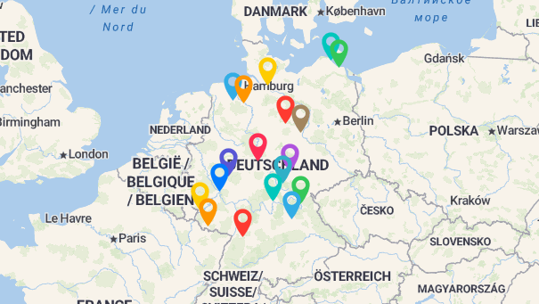 Map of company locations