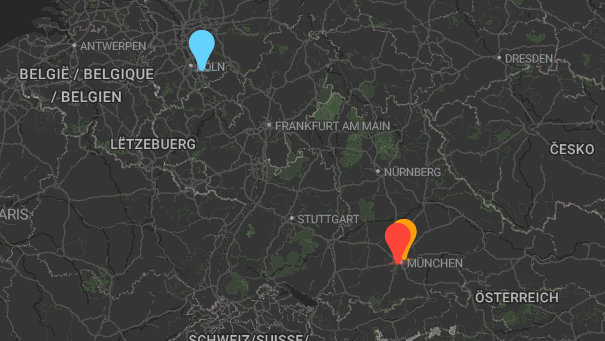 Map of company locations