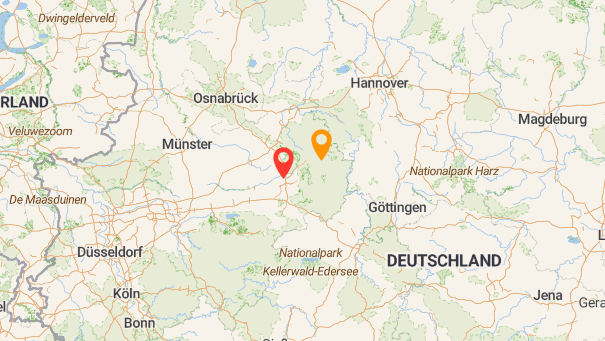 Map of company locations