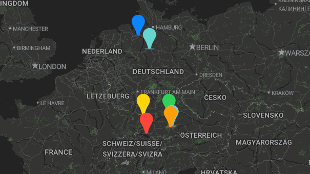 Map of company locations