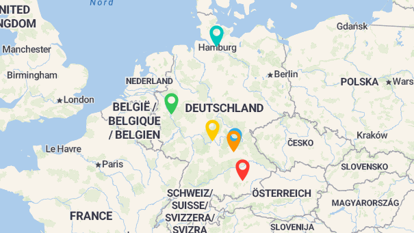 Map of company locations