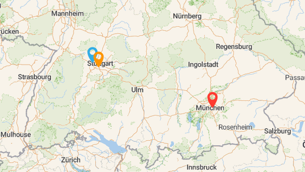 Map of company locations