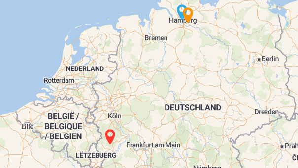 Map of company locations