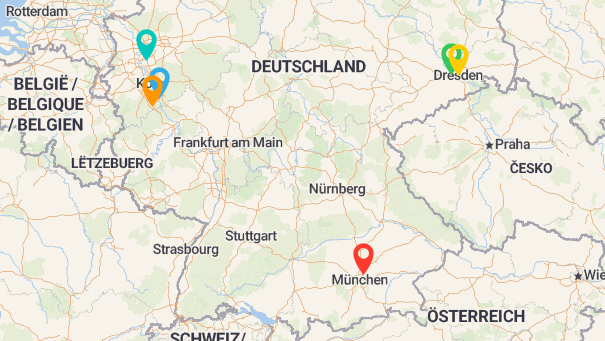 Map of company locations