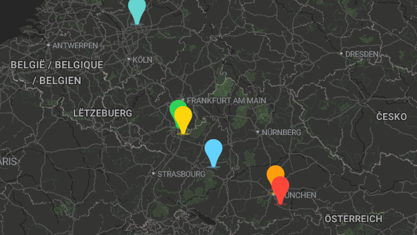 Map of company locations