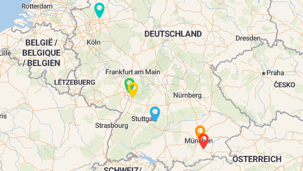 Map of company locations