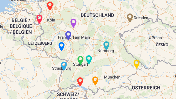 Map of company locations
