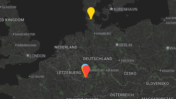 Map of company locations