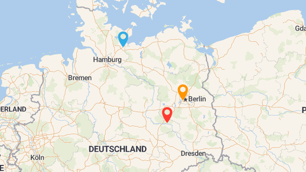 Map of company locations