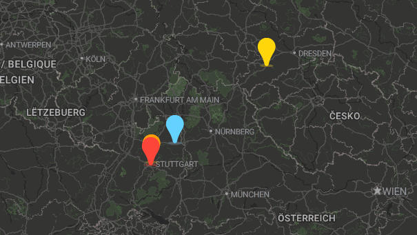 Map of company locations