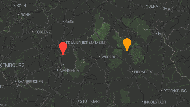 Map of company locations
