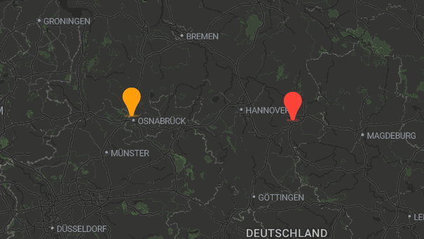Map of company locations