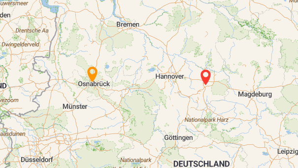 Map of company locations