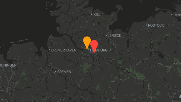 Map of company locations