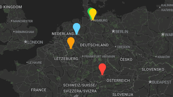 Map of company locations