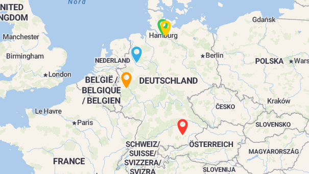 Map of company locations