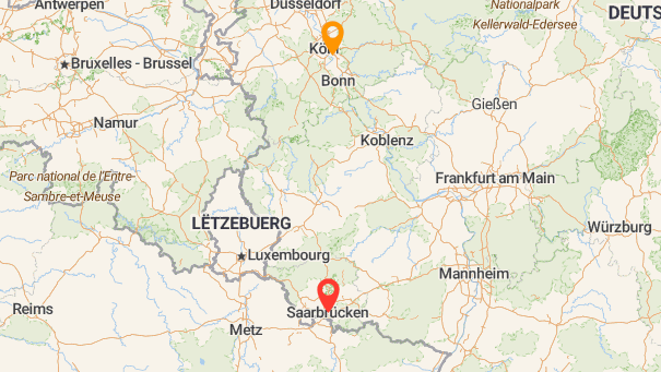 Map of company locations