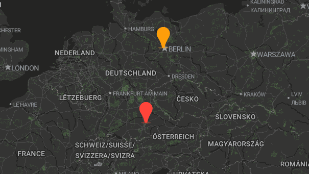 Map of company locations